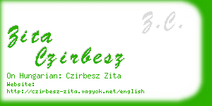 zita czirbesz business card